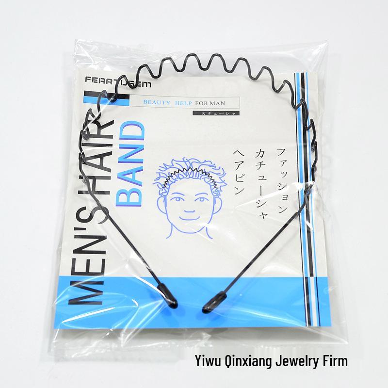 Men's Korean Sporty Invisible Wave Hairband Hairpin