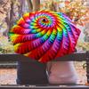 Colorful rainbow Printed umbrella windproof folding umbrella portable sun and rain umbrella suitable for gifting