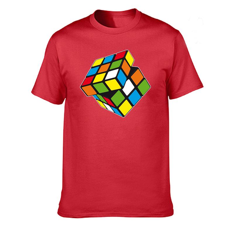 2024 Fun Unisexs High Quality Rubiks Cube T Shirt Casual T Shirt Unisex 100 Cotton Short Sleeve Vintage Big Size Quality Tops Tees