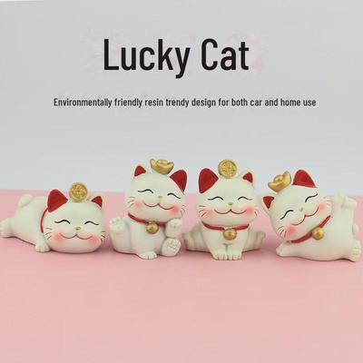 Creative Lucky Cat Car and Cake Decoration Ornament