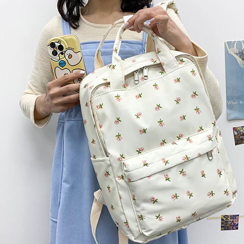 Japanese Style Floral Student Backpack for Women