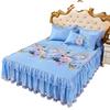 Wholesale washable summer ice silk mat bed skirt single piece bed cover bed hat three piece set Simmons mattress cover protective cover