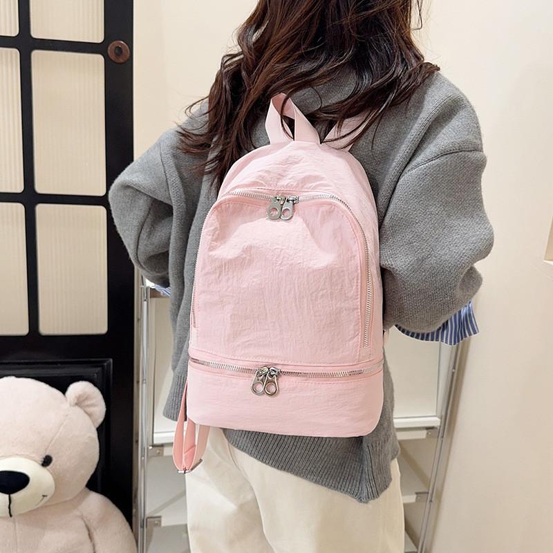 Nylon Casual Backpack With Breathable Design For Students And Commuters