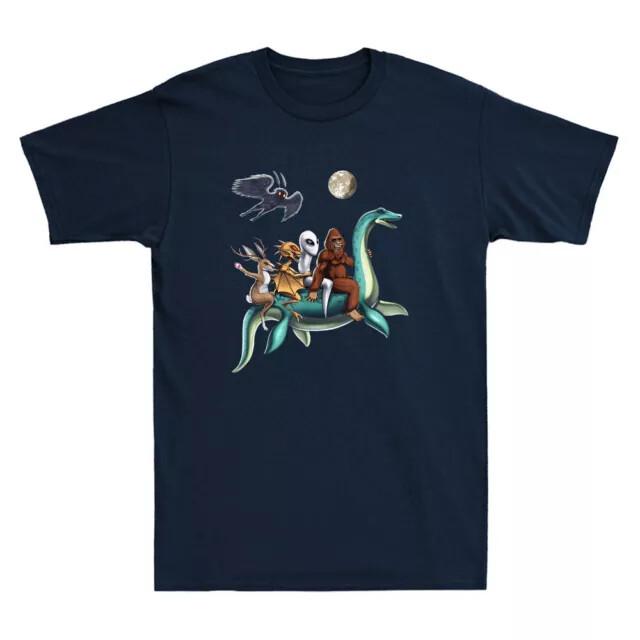 Cryptid Bigfoot Jackalope Mothman Loch Ness Monster Funny Vintage Men#039;s TShirt Unisex T-Shirt S
