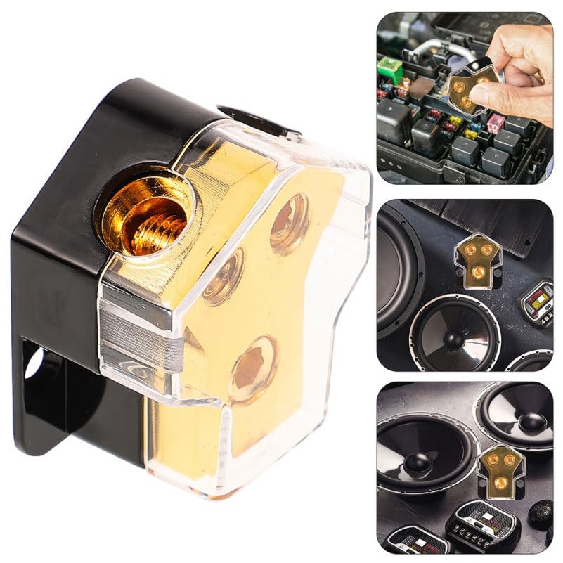 HOMSFOU 2 Pieces Car Audio Power Distribution Block: Input/Output Compatible