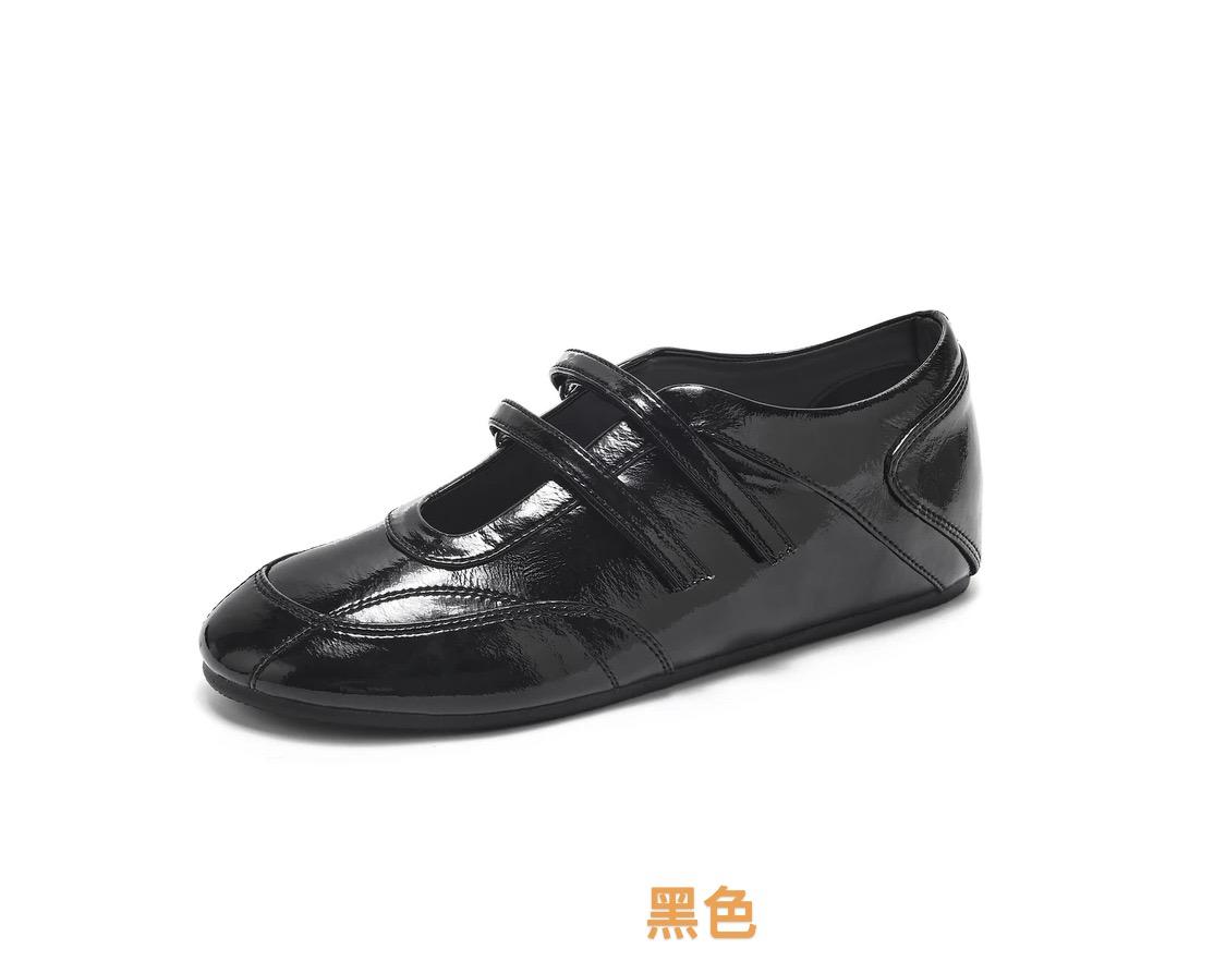 

Мода 2025 НОВЫЕ Кожаные Туфли-балетки на плоской подошве, спортивные, слипоны на липучке, женские, модные, из натуральной кожи, одинарные 40