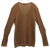 LACOSTE Cotton Blend Long sleeve V neck knit 40 Brown sweater Women Used