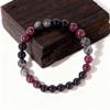 Bracelet Festif en Perles Grenat Onyx Noir et Labradorite Bijoux de Mode Mystiques Pour Hommes et Femmes Accessoire Simple Polyvalent pour le Quotidien