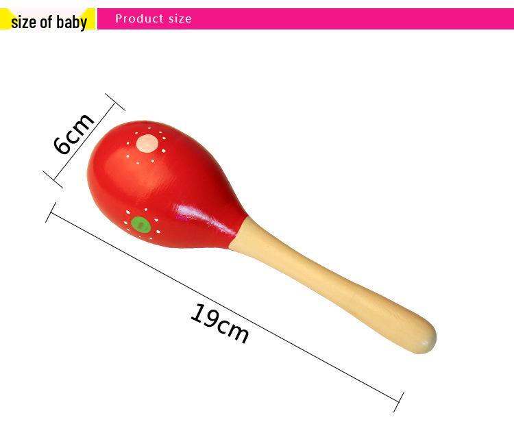 Orff Wooden Baby Rattle: Sand Shakers & Auditory Training Hand Grips