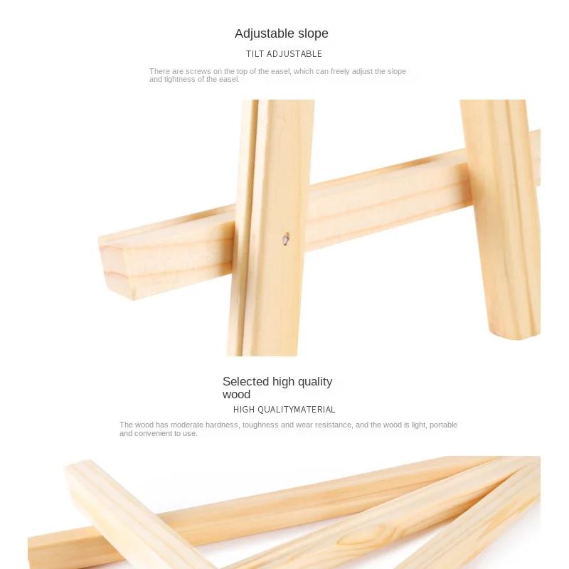 1/5pcs Natural Wood Mini Easel Frame Tripod Display Meeting Wedding Table Name Card Stand Display Holder Children Painting Craft