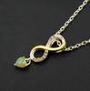 Ethiopian Silver Opal and Diamond Pendant - Handmade Gemstone Jewelry
