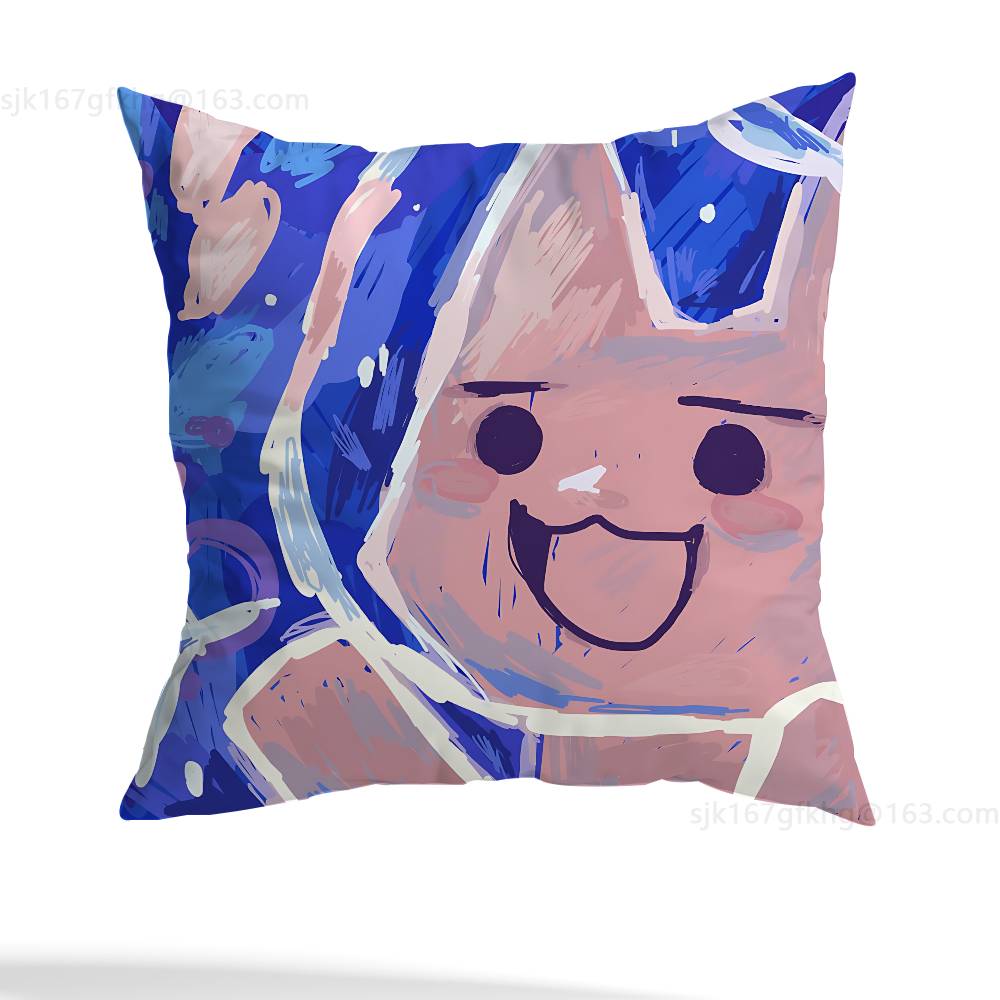 Star Heart MoonLight Cat Pillow Case Anti-dustmite Pillowcase Invisible Zipper Silky Short Plush Sofa Cushion Cover