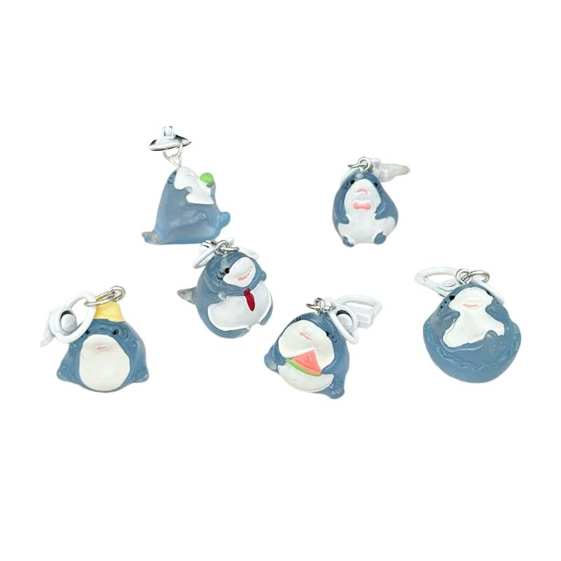 

Glowing In The Dark 3D Shark Keychain Fashionable Shark Shaped Keychain Luminous Detailing for Bags Keys Purse Wallet 1