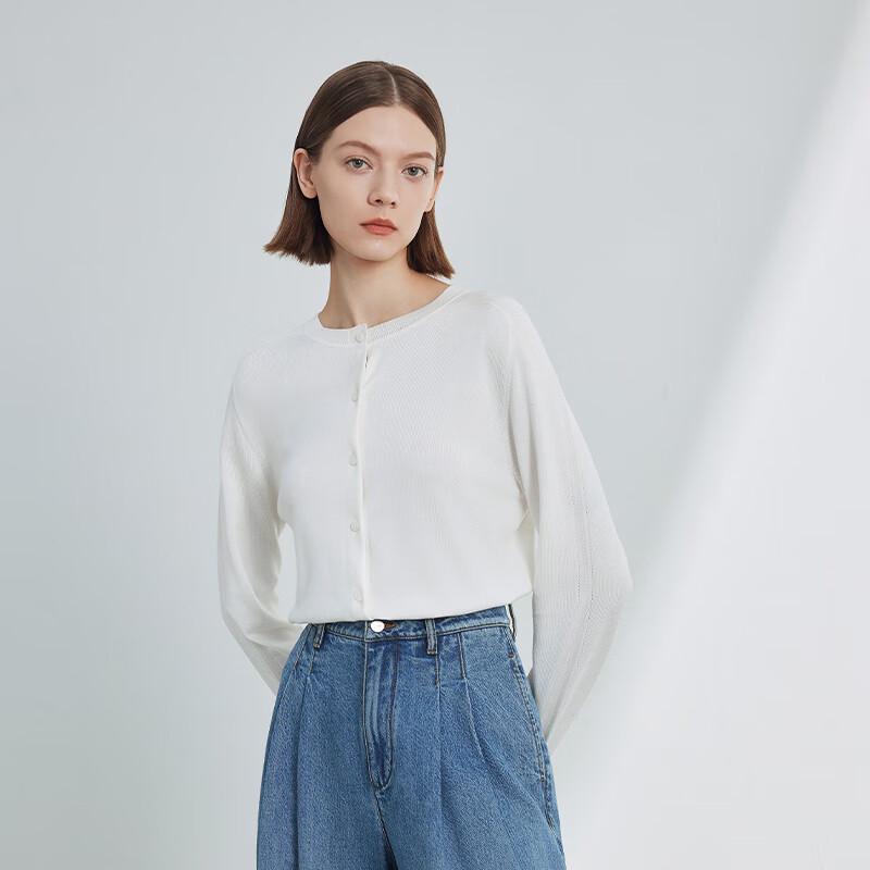 

LANCY Women s French Style Round Neck Knit Cardigan S