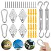 Sun Shade Sail Fixing Hardware Kit Heavy Duty Stainless Steel Installation Shade Sail Fittings for Garden Canopy Fix Accessories