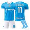 2025-26 SSC Napoli Home #11 DE BRUYNE Sport Training Jersey Set with Socks Teens Kids Adults Custome Name Football Kits