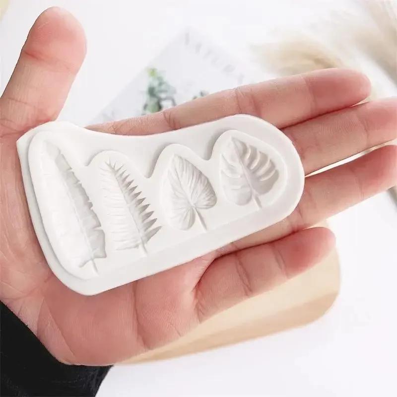 1 Pcs New Leaves Cake Mould Silicone Mold Chocolate Candy Baking Fondant Cake Decorating Tools Fan Shaped Resin Kitchen Tools