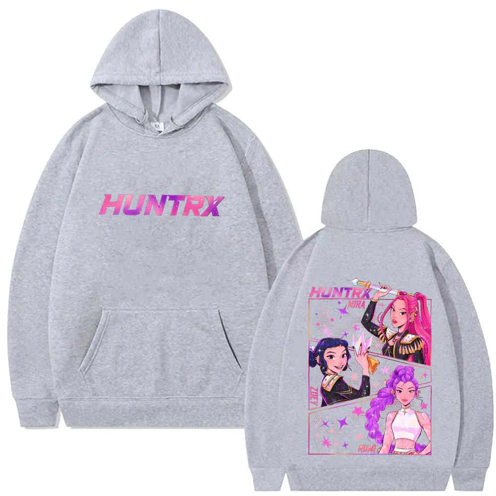 Movie KPop Demon Hunters Hoodie Rumi Mira Zoey Graphic Sweatshirt Men's Women's Fashion Oversized Fleece Pullover