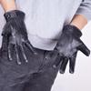 1pair Waterproof Black Thickened Gloves Solid Color Windproof Mittens PU Anti-cold Gloves  Driving