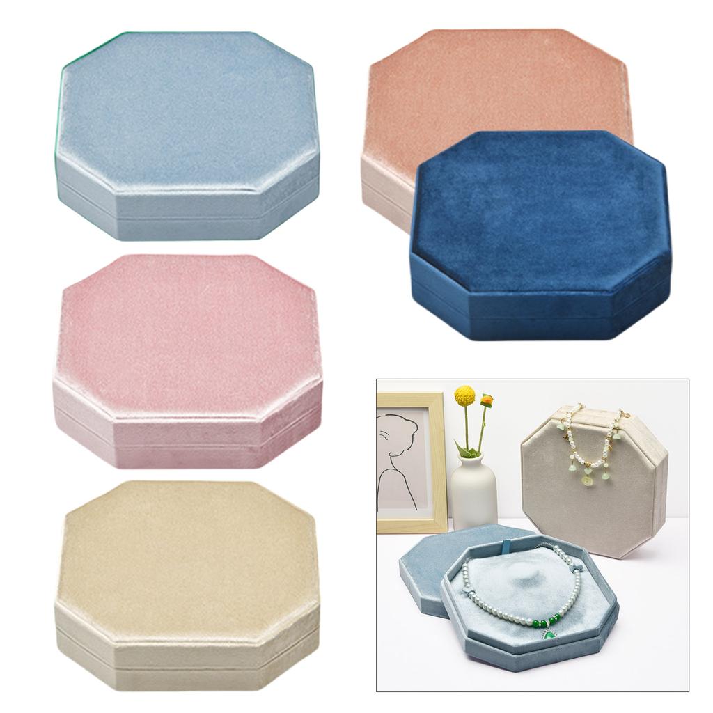 Elegant Necklace Storage Box Elegant Jewelry Case Necklace Box Velvet Texture Suitable for Necklace Earring Jewelry