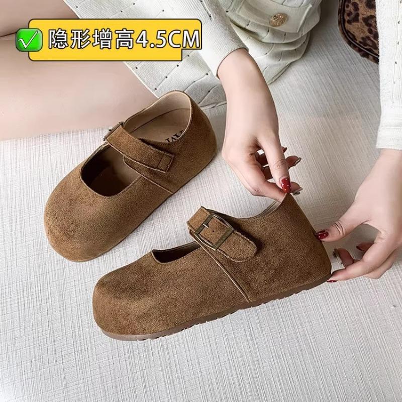 Muffin thick-soled ugly cute Mary Jane single shoes women's fashion non-slip retro versatile flat casual shoes