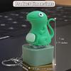 Rechargeable Funny Croaking Frog Keychain with LED Light - Stress Relief Fidget Clicker with Frog Lizard Snake Sound Feature