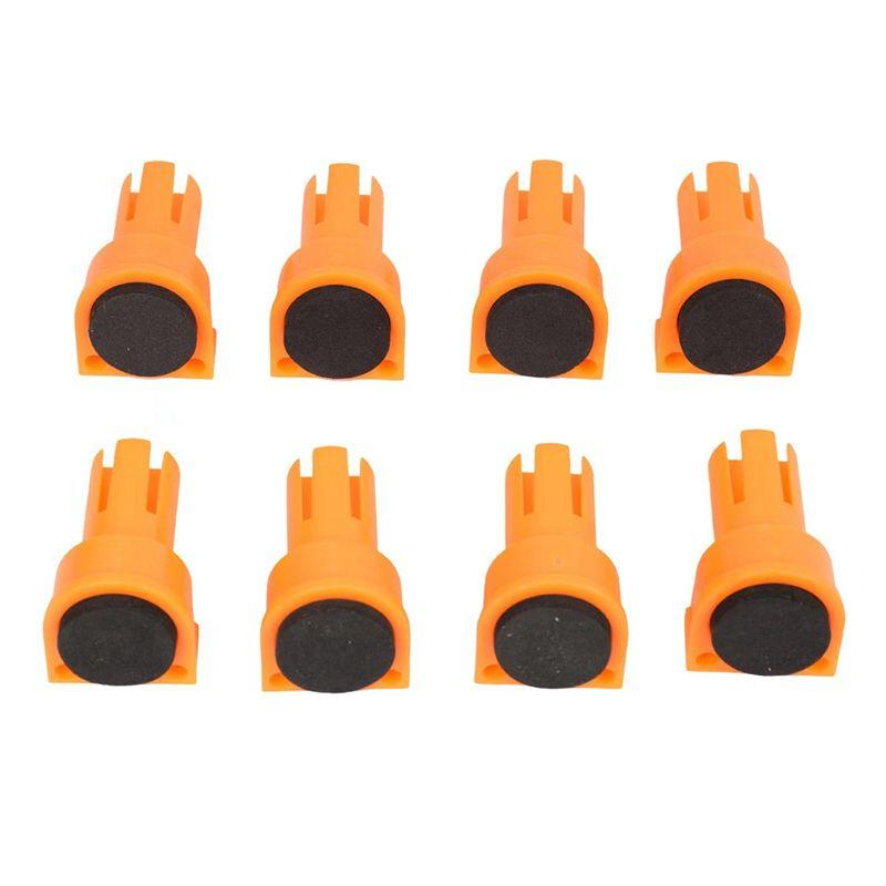 

Good-8Pcs Bench Dog Clamp With Grommet Bench Brake Inserts Made Of Nonslip EVA For 3/4Inch Dog Holes A Woodworking Shop Essentia помаранчевий
