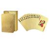 Cartas de jogar à prova d'água, cartas de plástico douradas para pôquer, novidades, ferramentas para jogos de tabuleiro, festa familiar, entretenimento ao ar livre