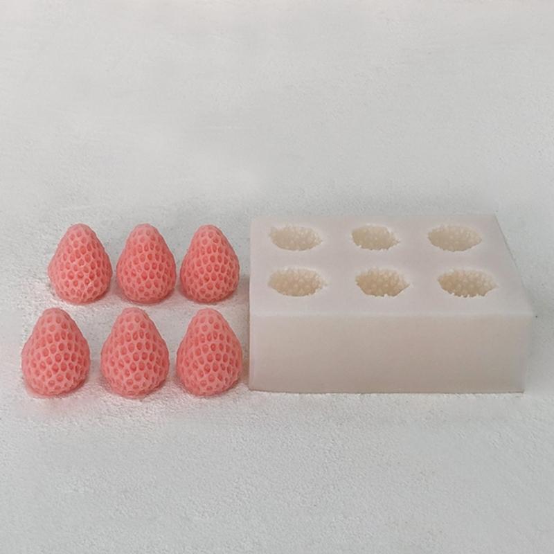 Stampo in Silicone per Artigianato Stampo per Resina Stampo per Artigianato a Forma di Fragola Stampo per Artigianato Fai da Te Stampo Flessibile per Ornamenti per Candele