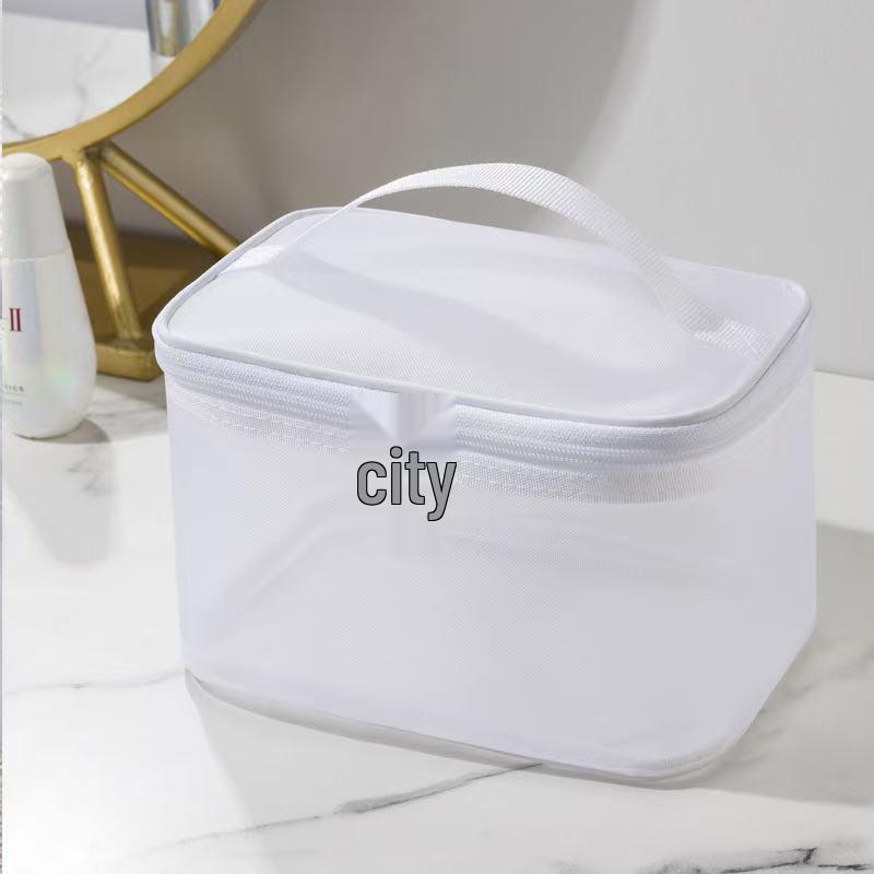 Large Mesh Makeup and Toiletry Bag - Portable, Travel-Friendly, Customizable Logo