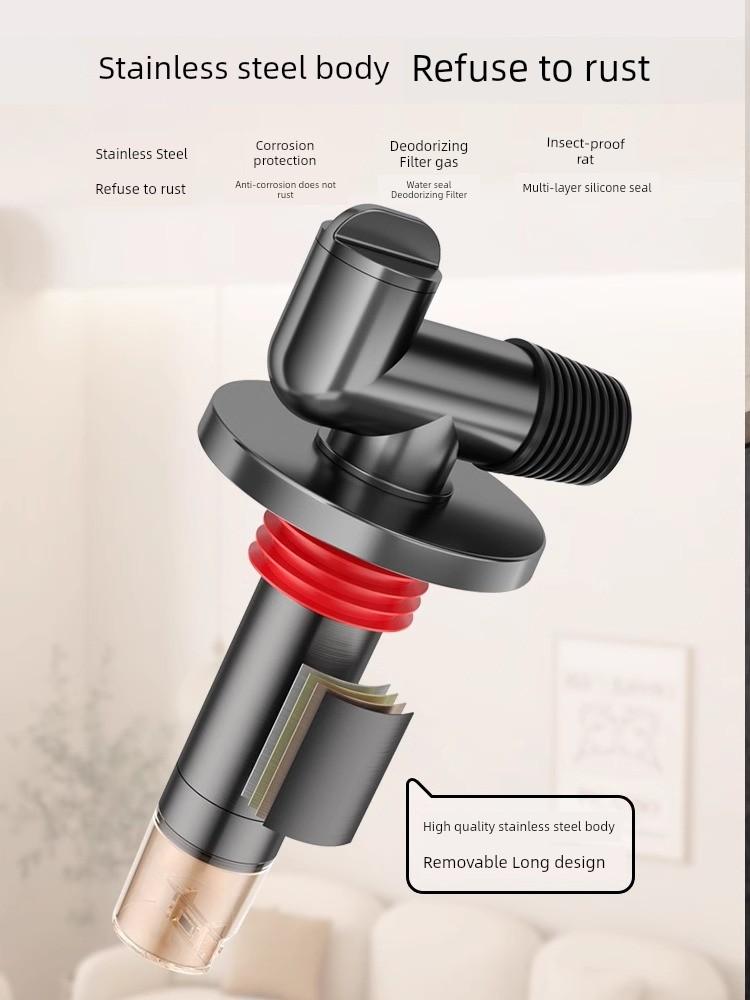 Washing Machine Floor Drain Neutral Sewer Deodorizing Filter Handy Gadget Toilet Balcony Floor Drain FAULT Drainage Pipe Water Drainer Tee