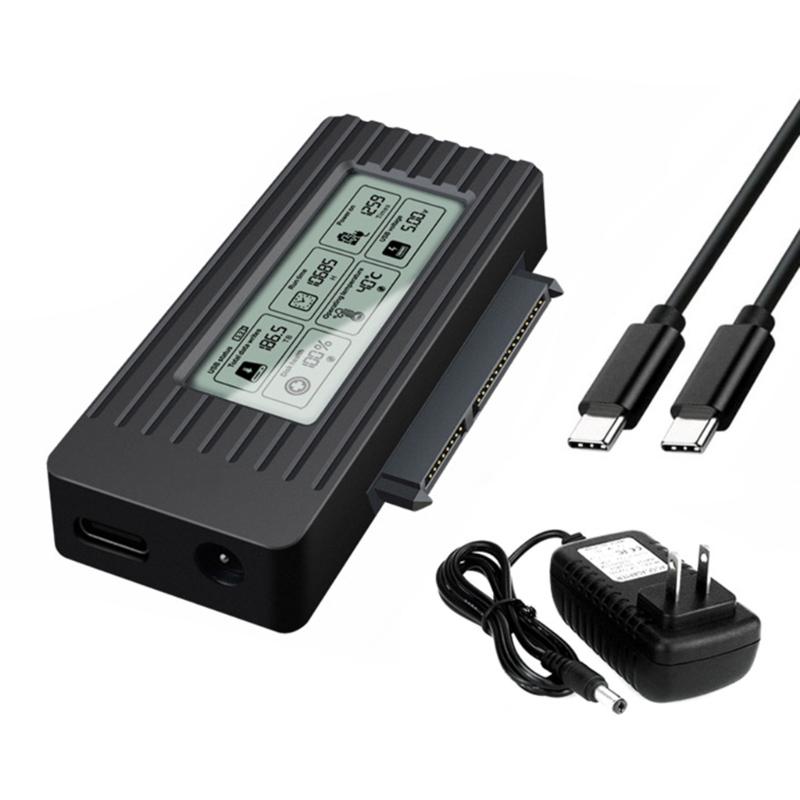 Корпус для жесткого диска USB3.1 2,5/3,5 дюйма, адаптер для жесткого диска, корпус, светодиодный дисплей, кабель для диска