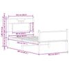 Bed Frame without Mattress Smoked Oak Finish 80 x 200 cm Engineered Wood