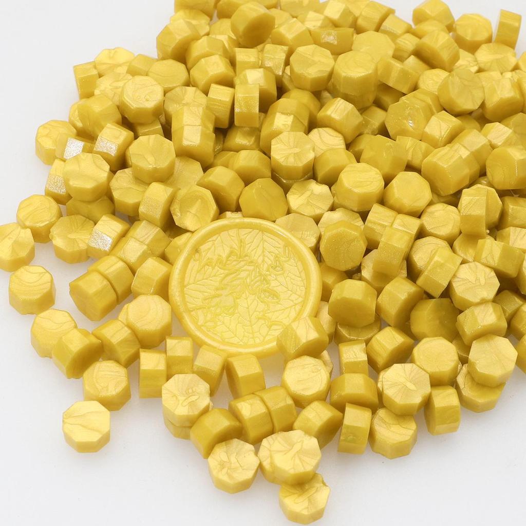 148 Pearlescent Octagonal Sealing Wax Beads - Mixable Colors, 500g Package