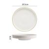 Solid Color Gold Edge Ceramic High Foot Plate Restaurant Flat Plate Dessert Dish Sushi Dish Molecular Cooking Creative Tableware