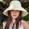 Wide Brim Bow Bucket Hat Korean Women's Sun Hat Casual Fisherman Hat  Mountaineering