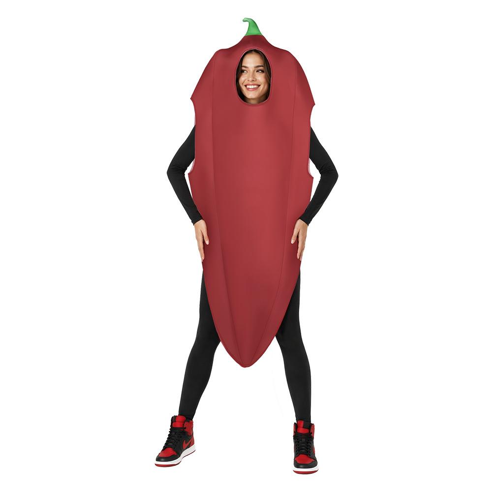 New Halloween Watermelon Ice Cream Chili Sponge Costume, Funny Stage Novelty Outfit for Parties