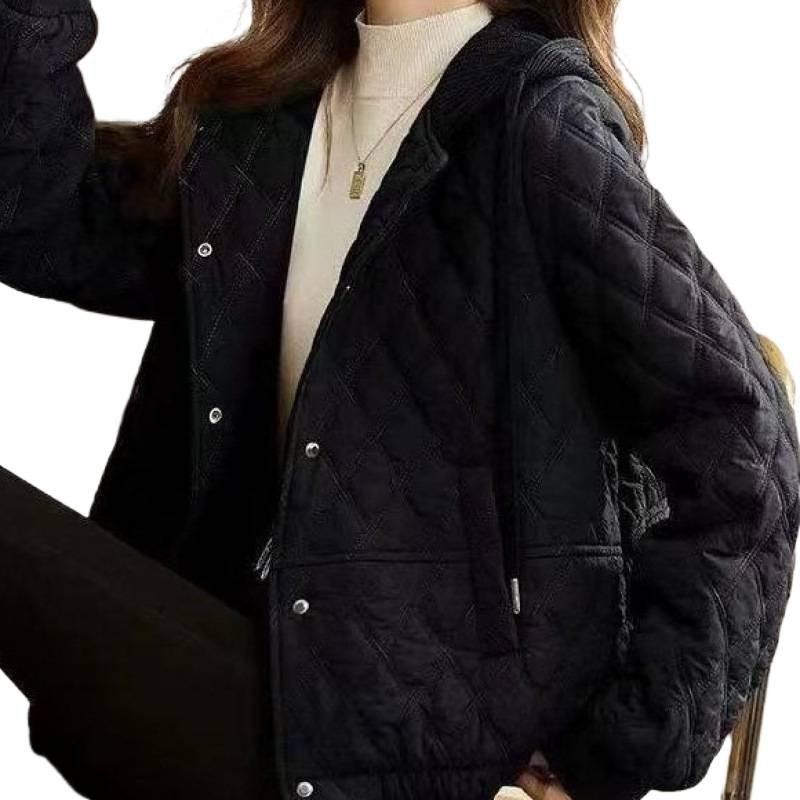 

Женская куртка Осень и Зима Новая Хлопковая одежда Модная Легкая Темпераментная Свободная Маленькая Хлопковая куртка 3XL