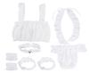 [PureAriBon] Plus Size Frilly Lovely Separate Costume Set with Bell, Cosplay, TOKYO GOODS MARKET (White, XXL)
