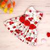 Breathable Dog Princess Dress Cute Dog Sleeveless Dress Dog Print Dress Pet Skirt  Small Medium