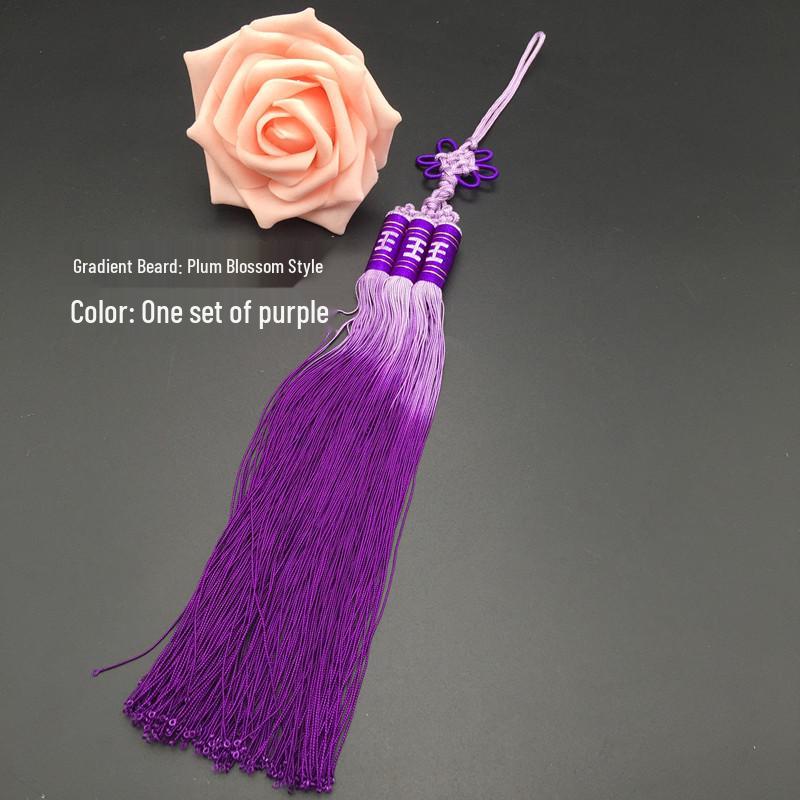 Gradient Tassel Korean-Inspired Chinese Knot with King Character Design