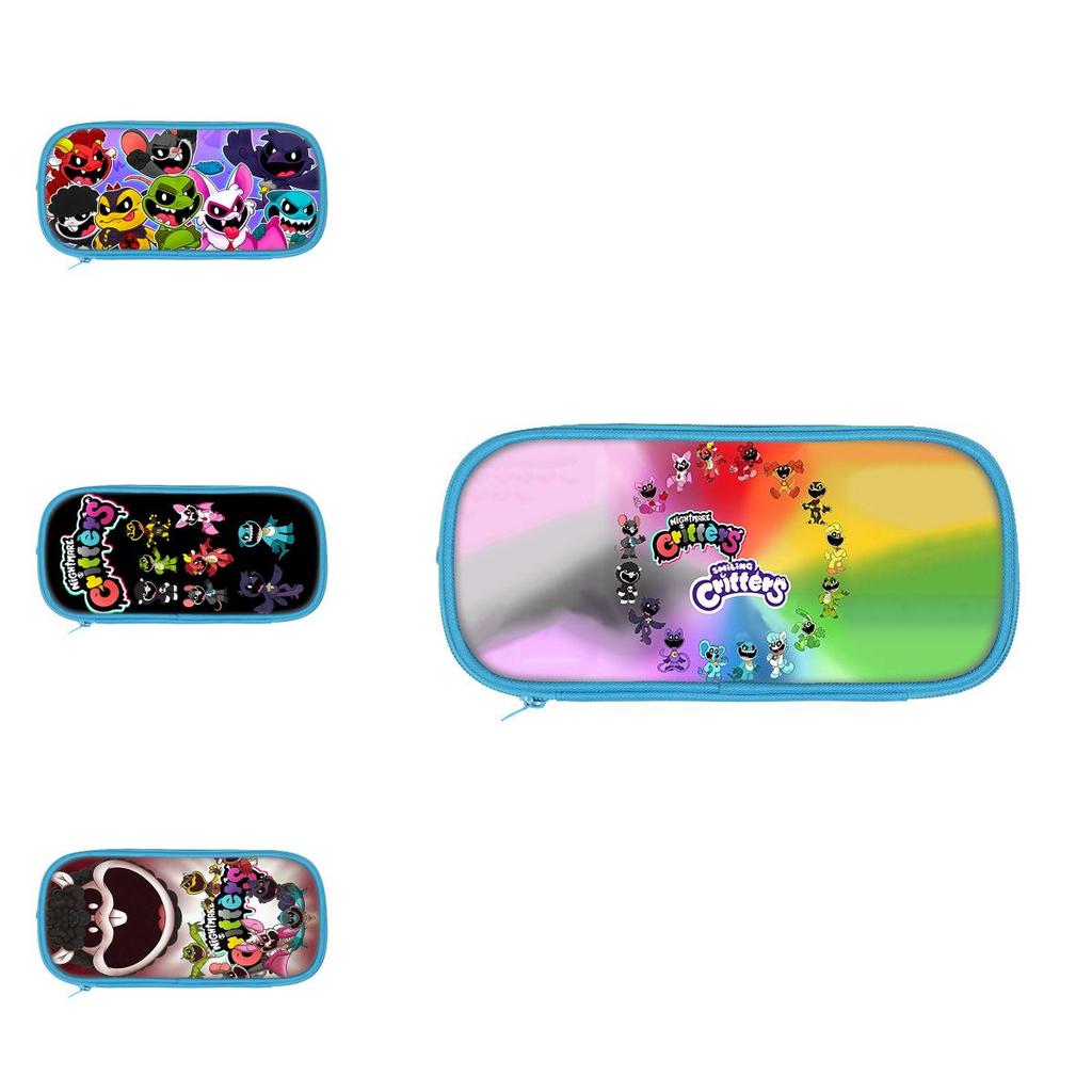 Nightmare Critters Double Layer Pencil Case With Nylon Material For Students And Kids