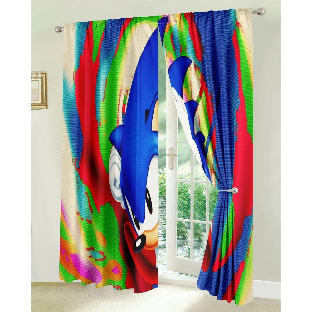 Cartoon Cute Lovely Kids Child Like Gift Light Filtering Drape Window Curtains for Living Room Bedroom Kitchen 2 Pieces Decor