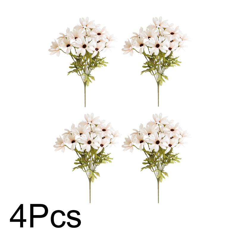 

4 Букета Осенние Композиции для Центра Стола 14 Цветов на День Благодарения Реалистичные Осенние Цвета Праздничное Украшение Искусственные Букеты из Ромашек