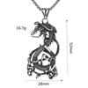 Viking Style Celtic Knot Dragon Pendant Stainless Steel Necklace For Men