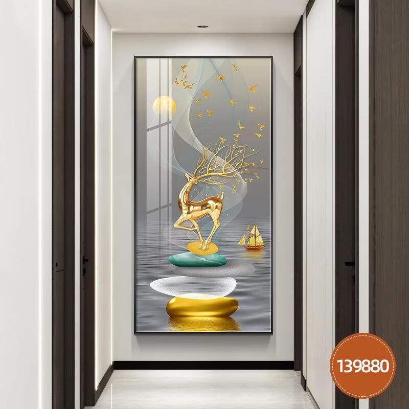 JINGRUIXIANG Вертикальная фактурная масляная живопись для прихожей