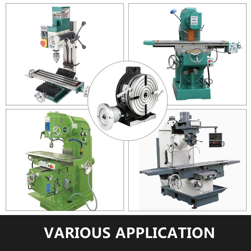 Rotary Table 8" Vertical & Horizontal Rotary Table, 8Inch Horizontal Vertical HV8 Precision 3MT Milling Drilling Machine Vernier Reading Milling