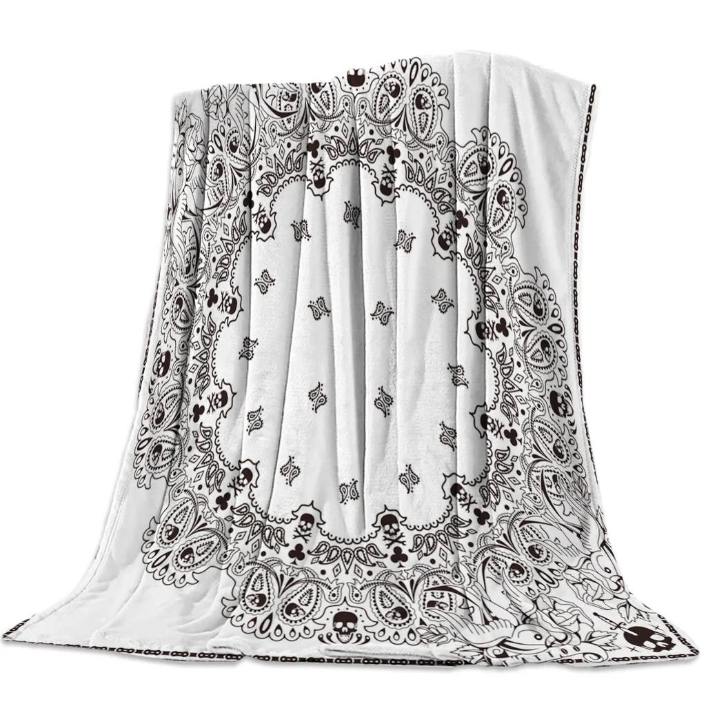 Bandana Pola Flanel Selimut Sofa Tempat Tidur Portable Fleece Throw Lucu Mewah Seprai Throws Blanket Queen King Twin Size