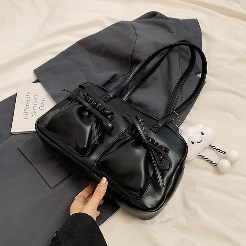 Fashionable Commuting Large-capacity Bag, Female College Student's Single-shoulder Bag for Class, Casual Hand-held Tote Bag