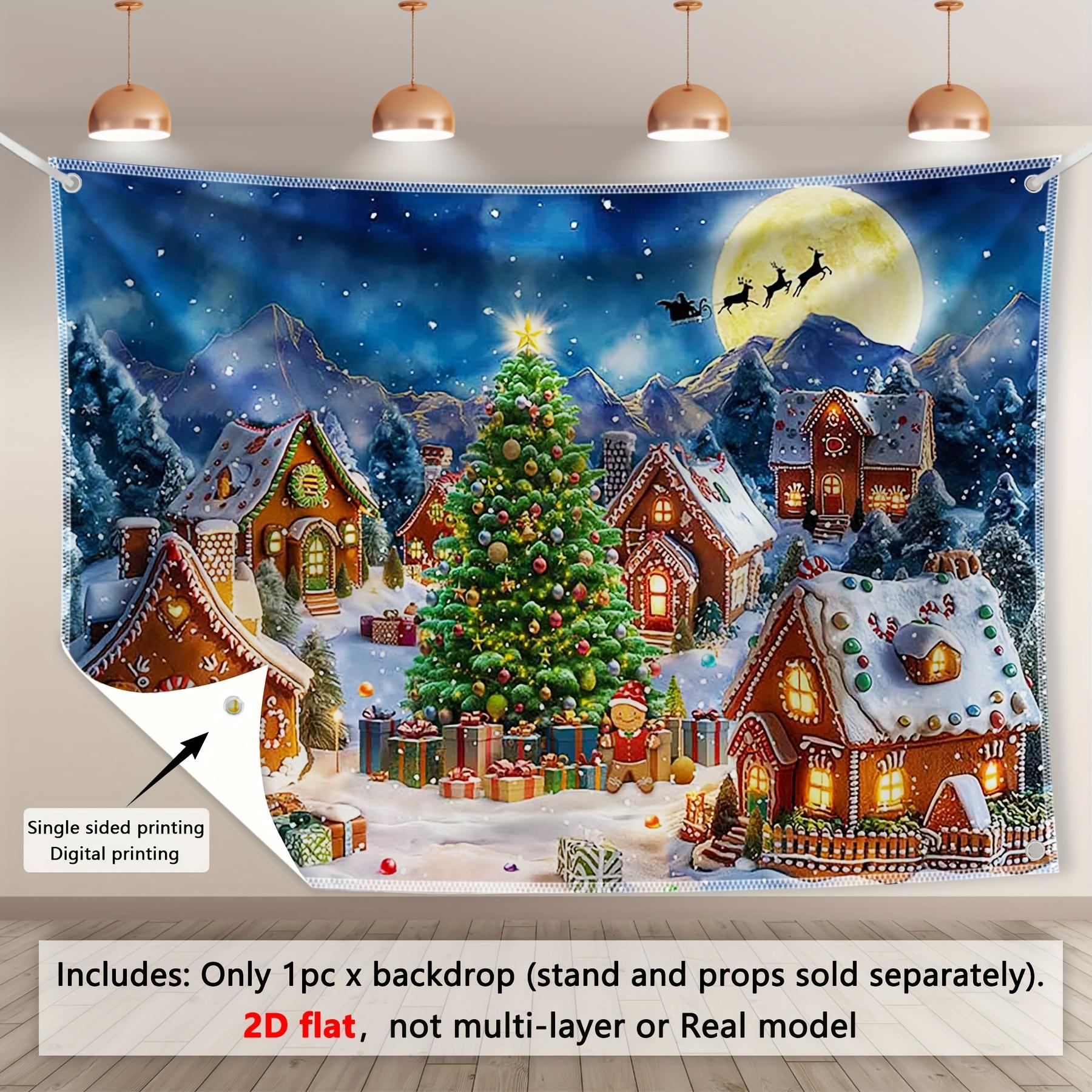 

Christmas Gingerbread Backdrop Xmas Decoration Background Winter Backdrop Decorations For Photo Studio Photo Booth Christams Party W100*L75cm